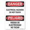 Signmission OSHA Danger Sign, 3.5" Height, 5" Width, Electrical Hazards Do Not Touch Bilingual, Landscape OS-DS-D-35-L-19341 - alternate 1